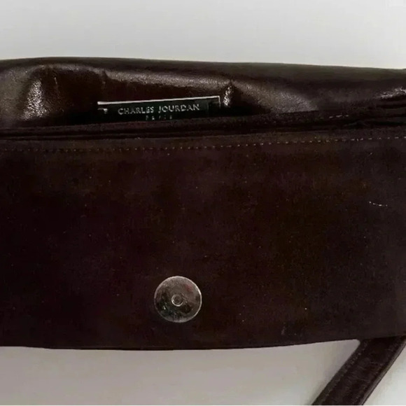 Charles Jourdan Leather Purse Clutch Womens Brown - Picture 7 of 9